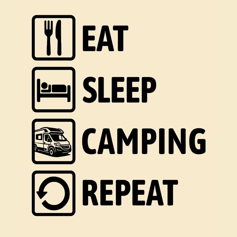 Manger Dormir Camping Répéter - Camping-car