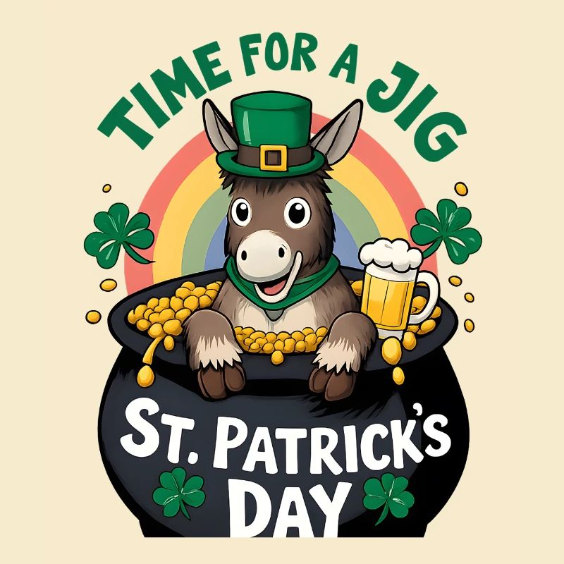 Arc-en-ciel de la Saint-Patrick pour la Saint-Patrick : Pot en or de l’âne