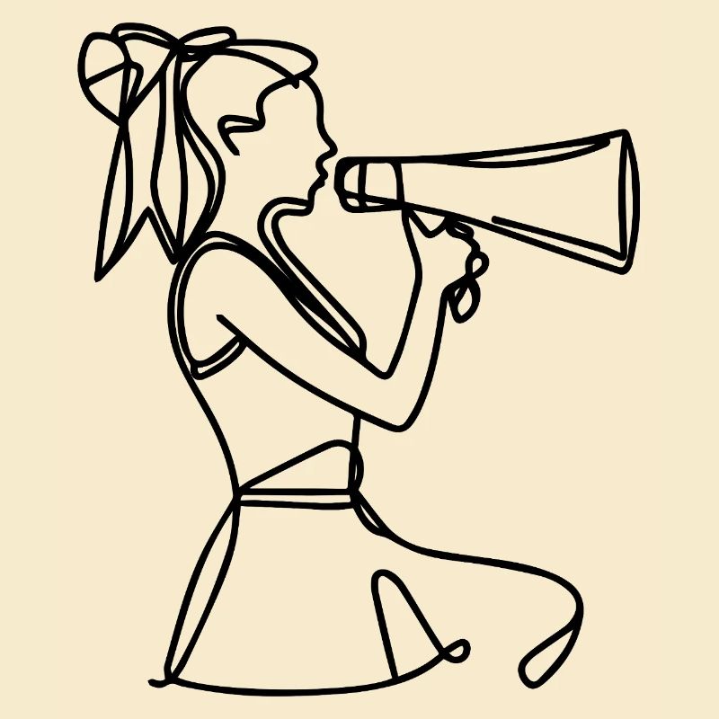 Cheerleader Drawing