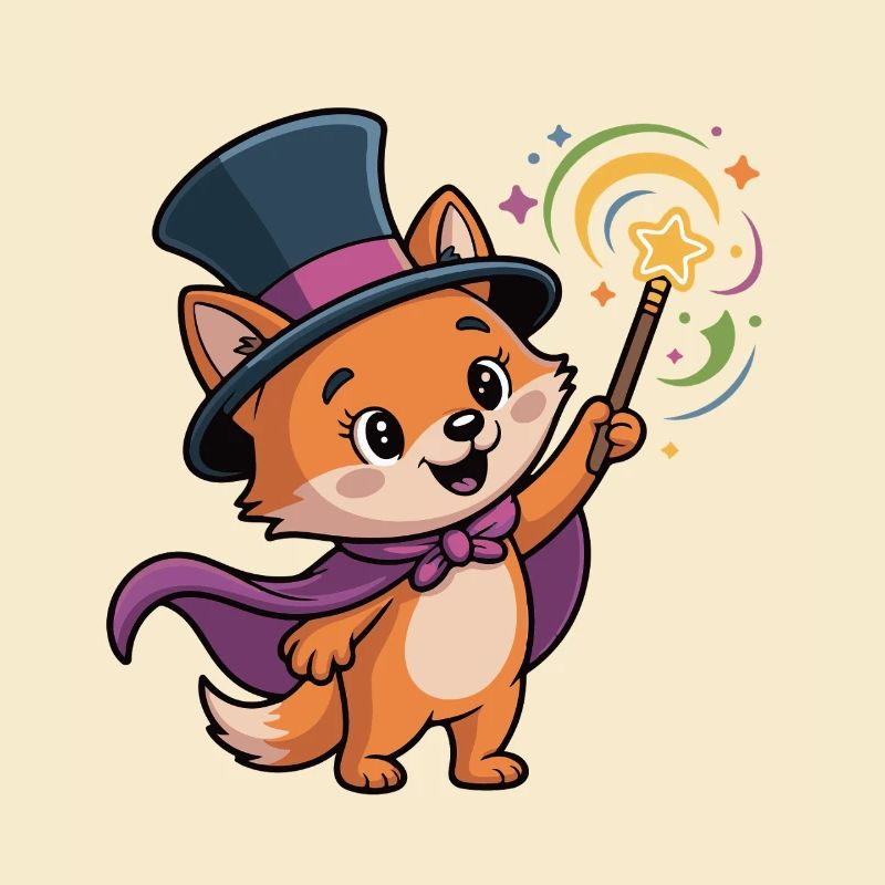 Magic Fox with Star Staff