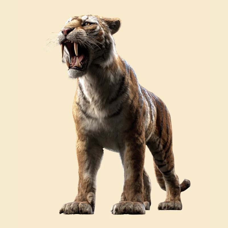 Saber-toothed tiger Smilodon Big cat Sabertooth tiger