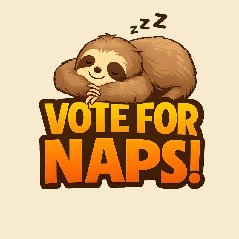 Vote For Naps Sleeper Sloth Design