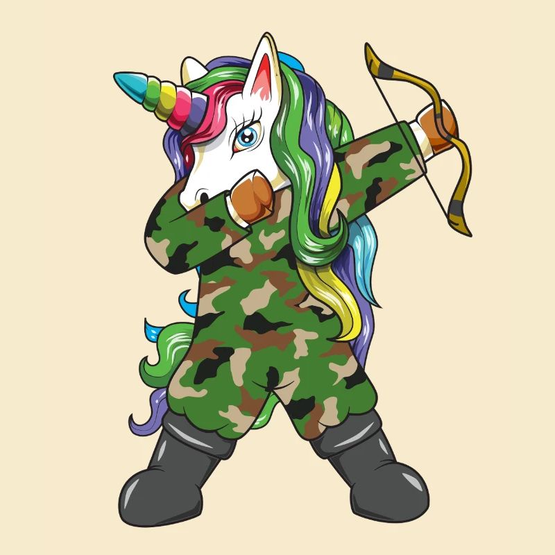 Dab Chasseur de Licorne Camouflage Archer Arc Chasseur d’Arc