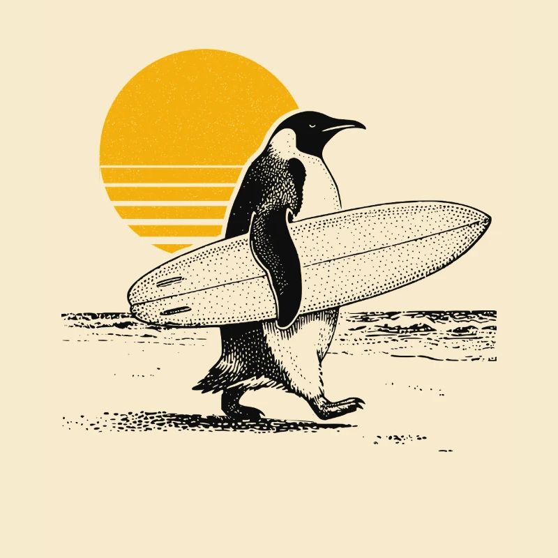 Surfeur Pingouin