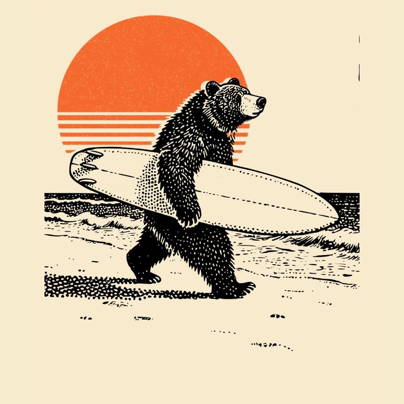 Bär mit Board