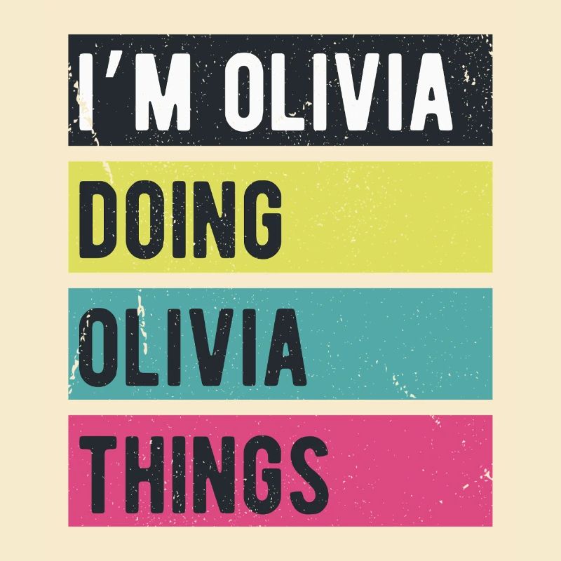 Ich bin Olivia und mache Olivia Dinge Retrofarben