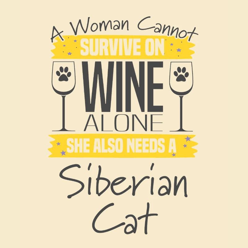 Siberian Cat And Wine