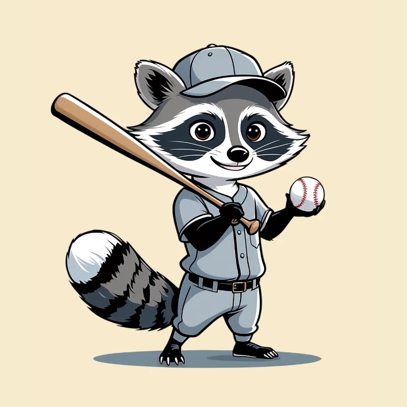 Waschbär Baseballheld