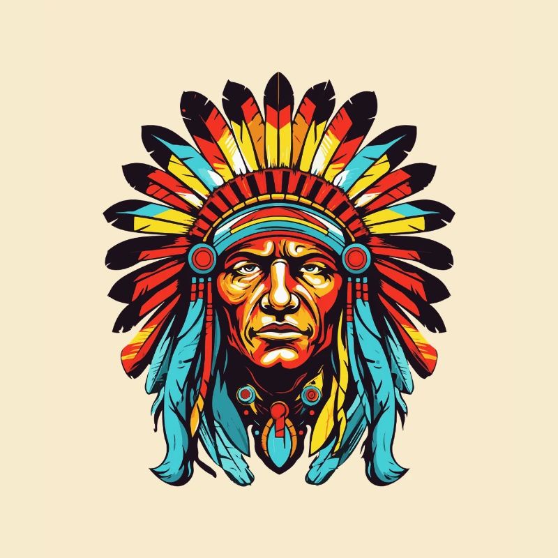 Indianer Häuptling Comic