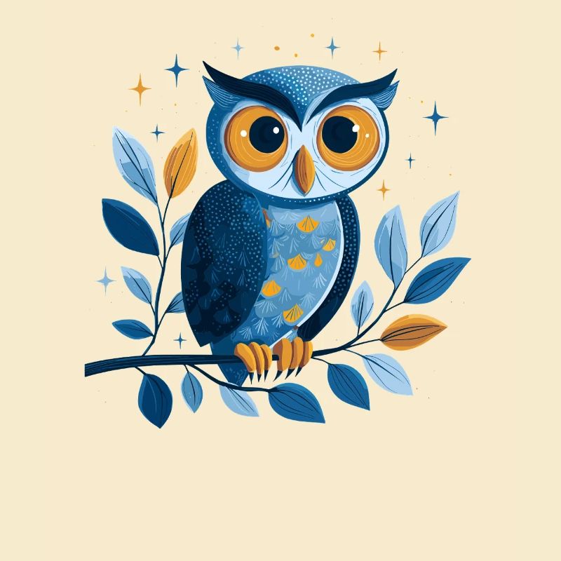 Blaue Eule Sternenwelt