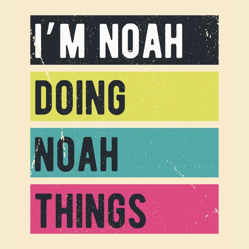 Ich bin Noah und mache Noah-Dinge Retro-Farben