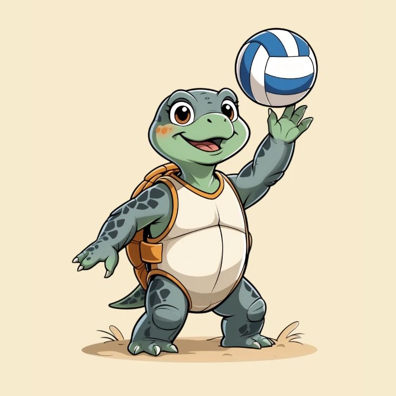 Volley-Turtle with backpack
