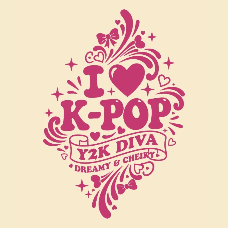 Ich liebe K-Pop, Y2K-Diva, verträumt und frechen koreanisch