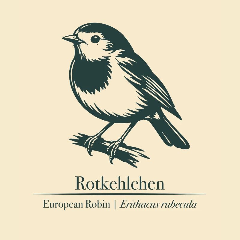 Robin Silhouette | Ornithology | Drawing
