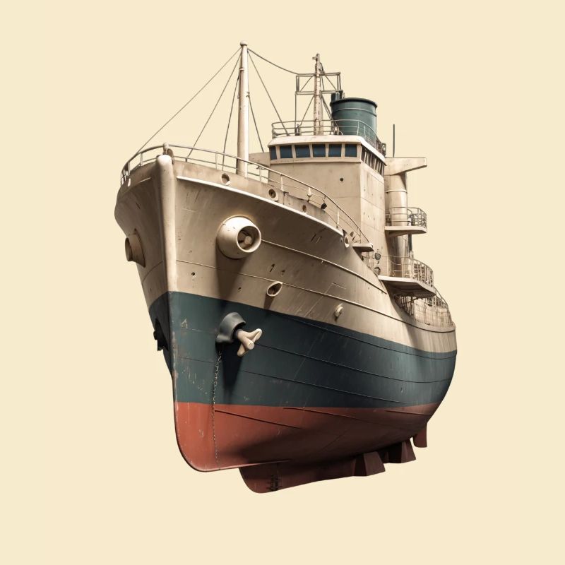 Gros plan d’un cargo vintage
