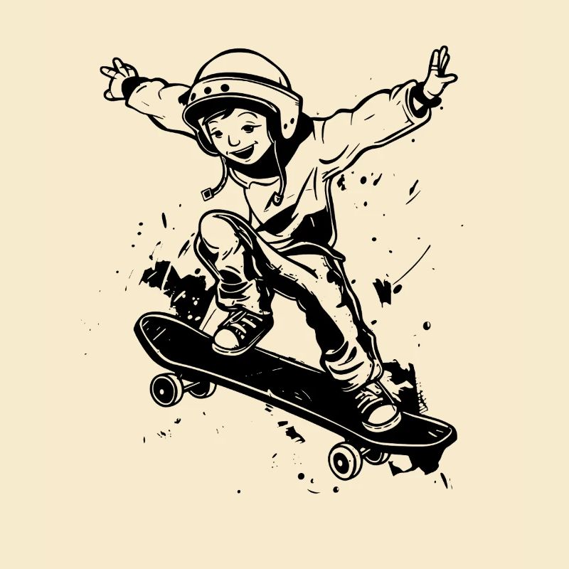 Skateboarder Junge