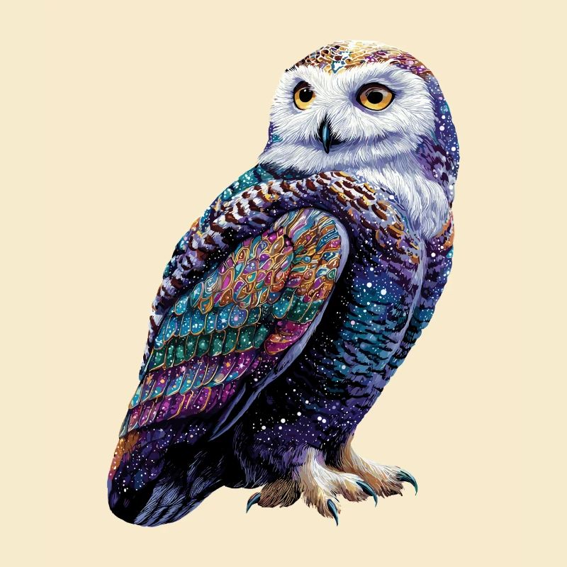 Schneeeule Weiße Eule Kauz Uhu Owl Schnee Eulen