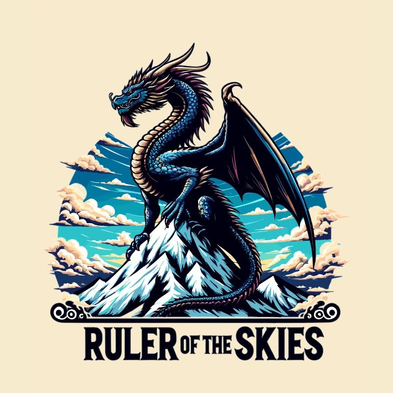 Dragon sky over mountain range