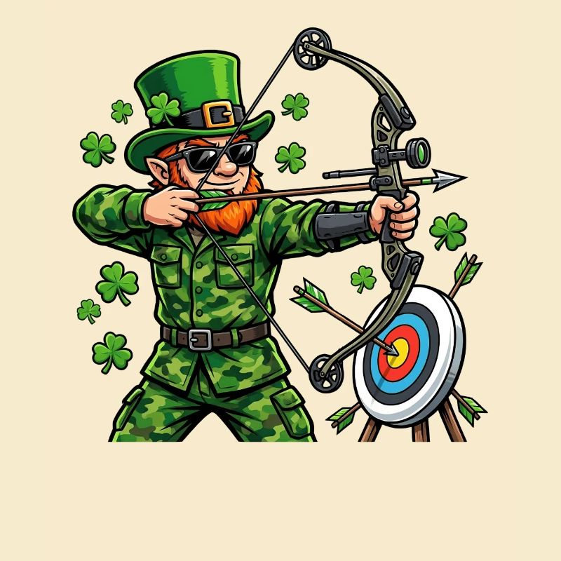St. Patricks Day Bogenschießen Leprechaun Bogenjäger