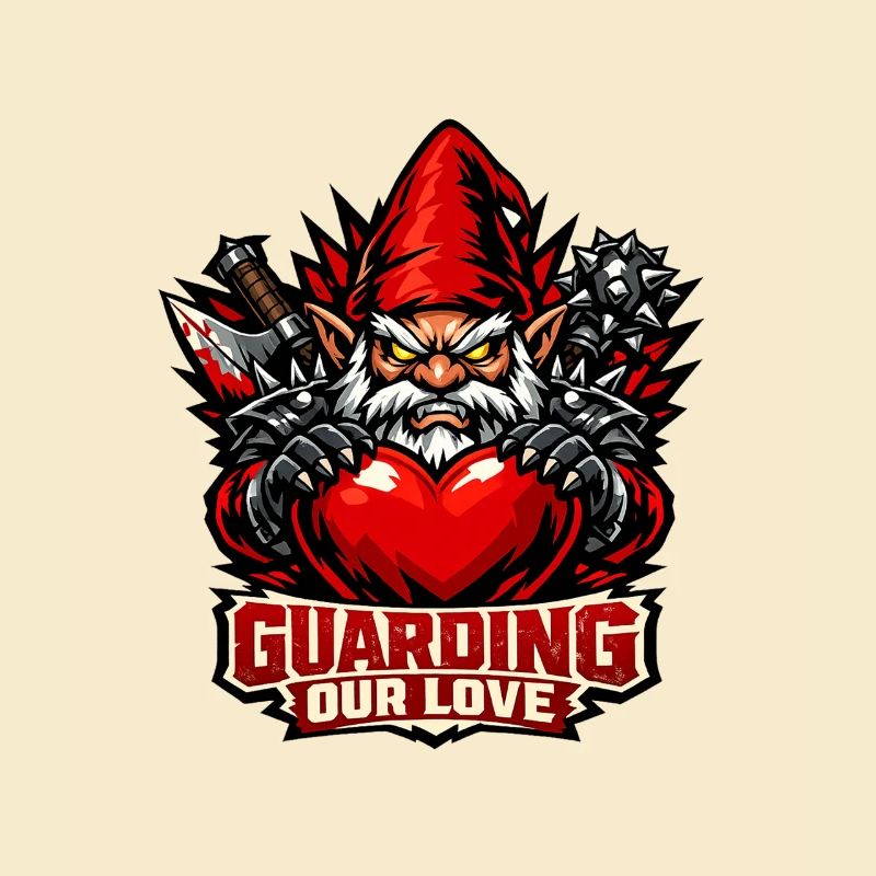Evil Gnome, Dark Gnome, Goth Gnome, Funny Gnome