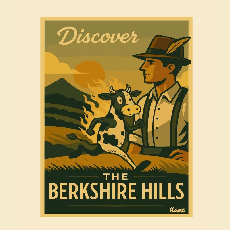Découvrez l’affiche rétro de Berkshire Hills