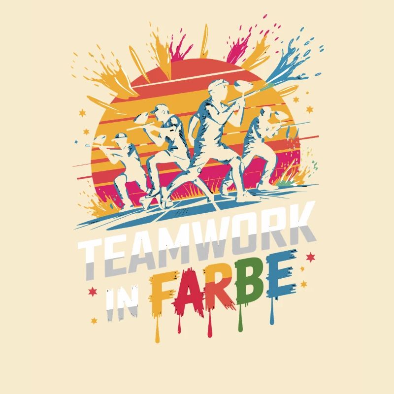  Teamwork In Farbe Maler Team Handwerker Lackierer