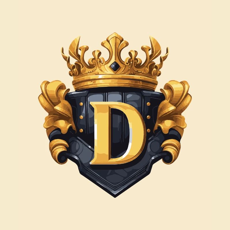 D Buchstabe Name Krone