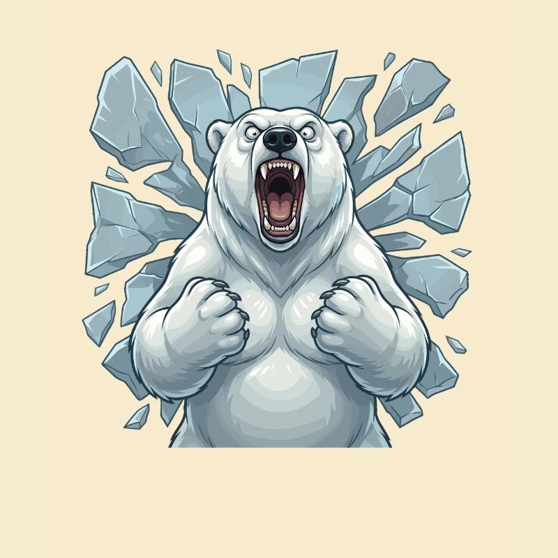 Polarbär bricht Eis