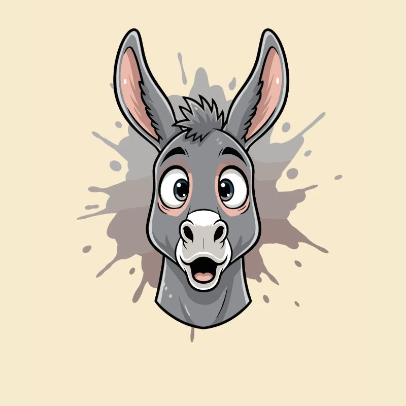 Cartoon Donkey in Spritz Splash