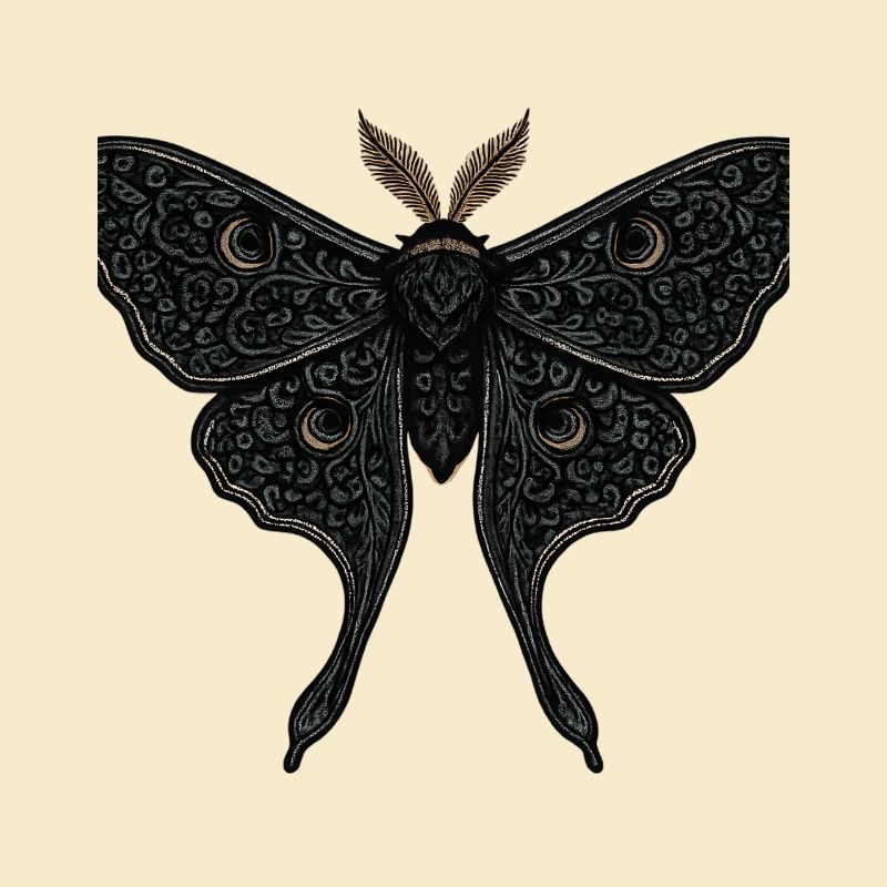 Moon Moth Moth Gothic Tattoo
