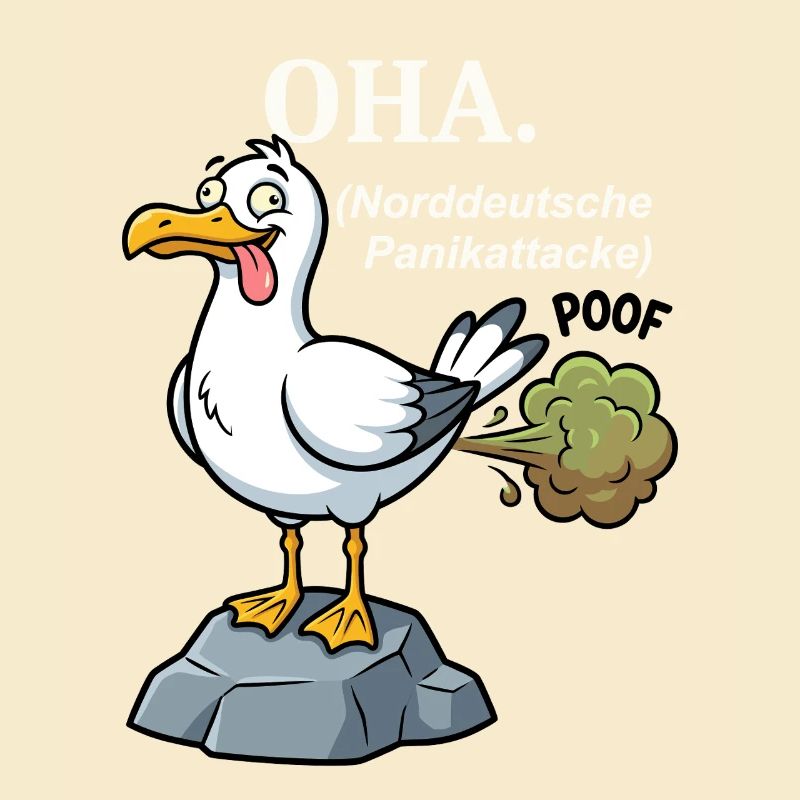 Norddeutscher Humor Spruch Möwe OHA.