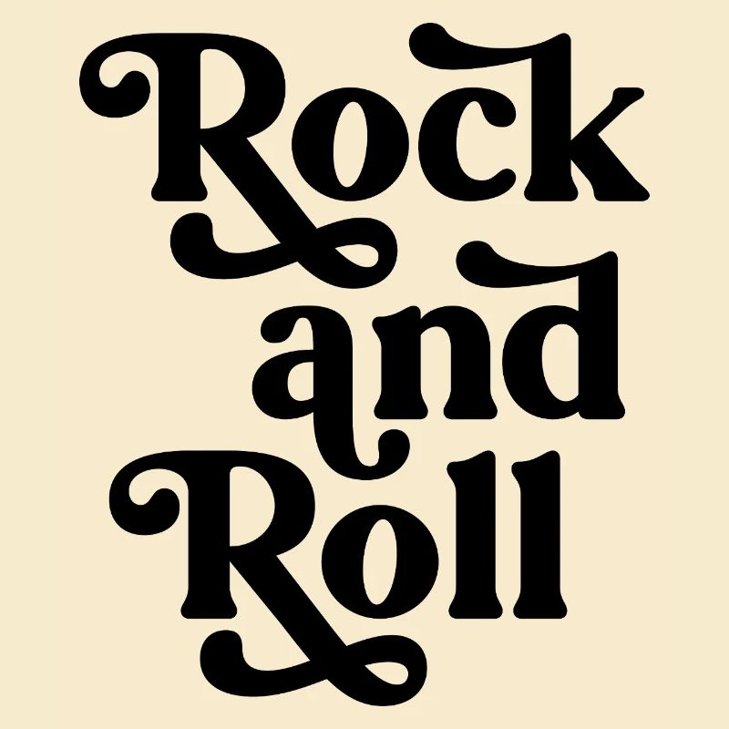 Conception typographique vintage rock and roll