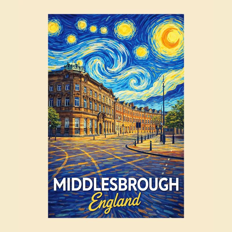 Middlesbrough England Stadtansicht Sternenstil