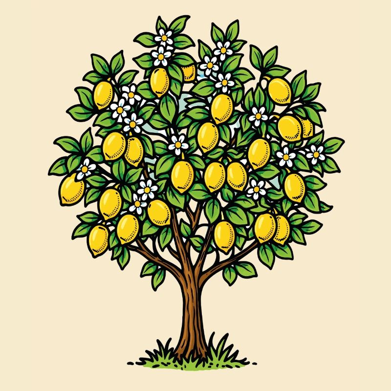Vintage lemon tree