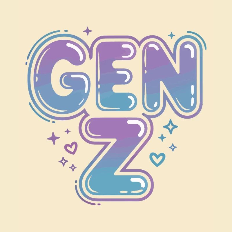 Conception de polices en dégradé de la génération Z