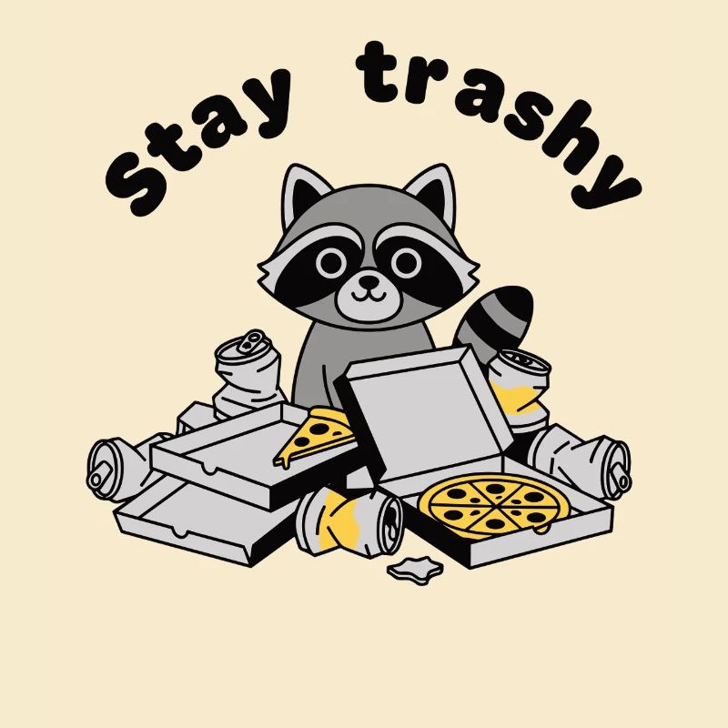 Reste un raton laveur trashy pizza panda trash