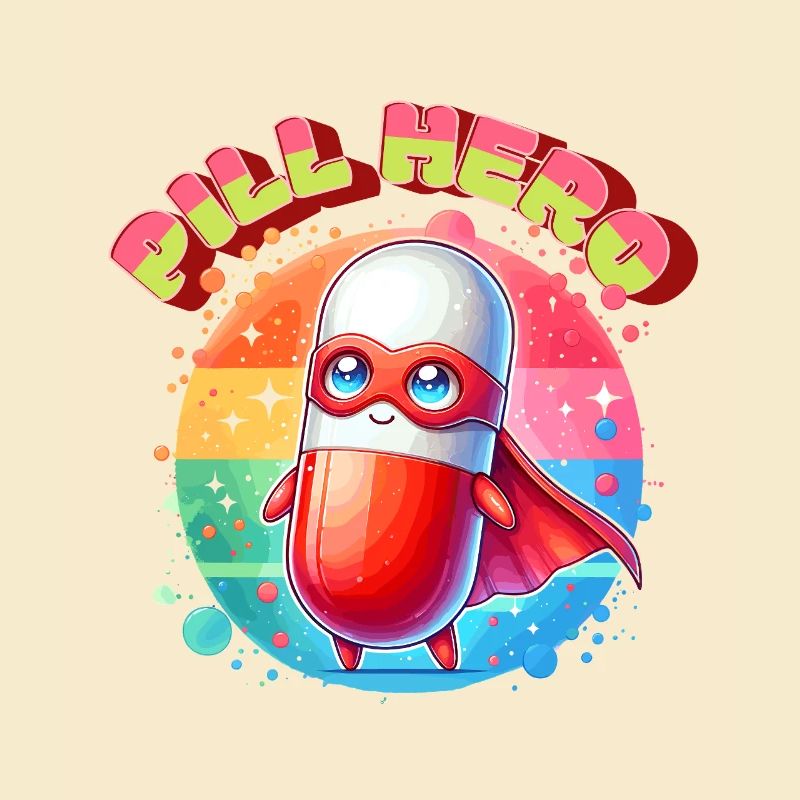Helden Pille Superheld Medizin Tabletten Held