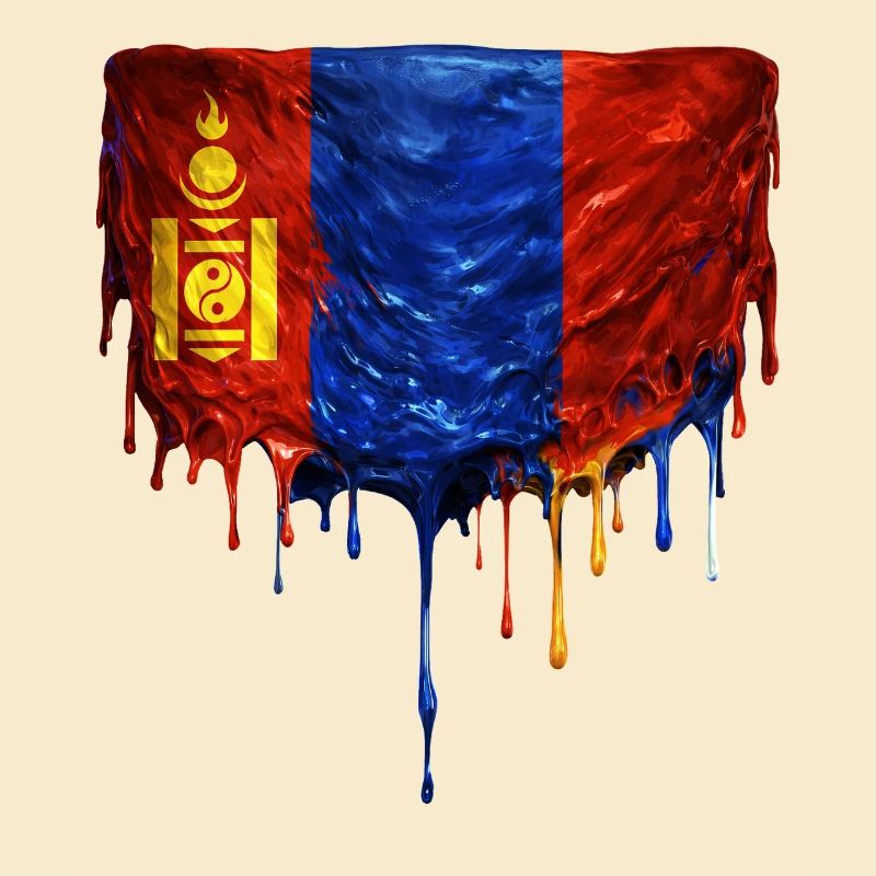 Chute du drapeau mongol