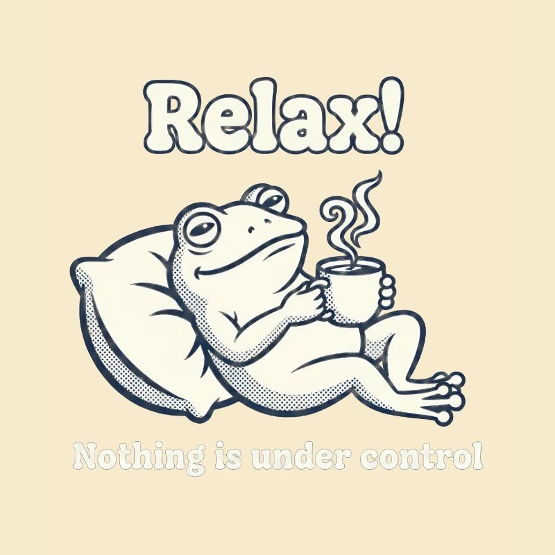 Relaxed frog: Nothing is under control