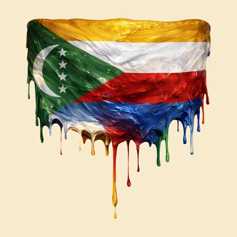 Drapeau des Comores : Couleurs flottantes
