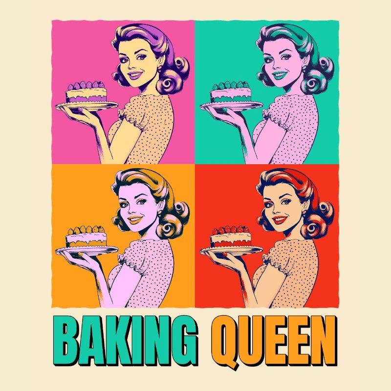Cuisson Gâteau Cuisson Reine Cuisson Fée Boulanger Pop Art