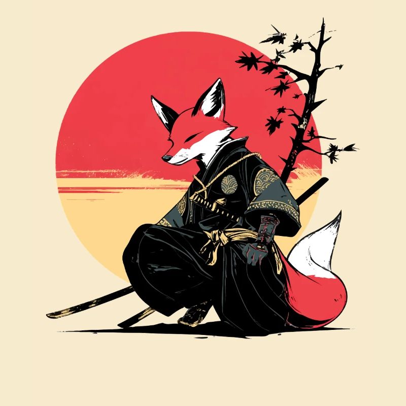 Fox Samurai at Sunset