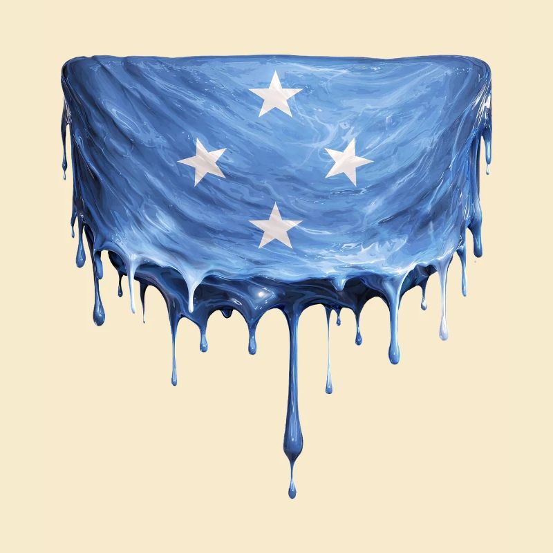 Micronesia Dripping Flag