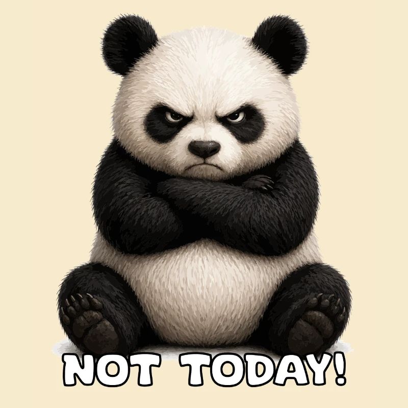 Panda Not Today Meme
