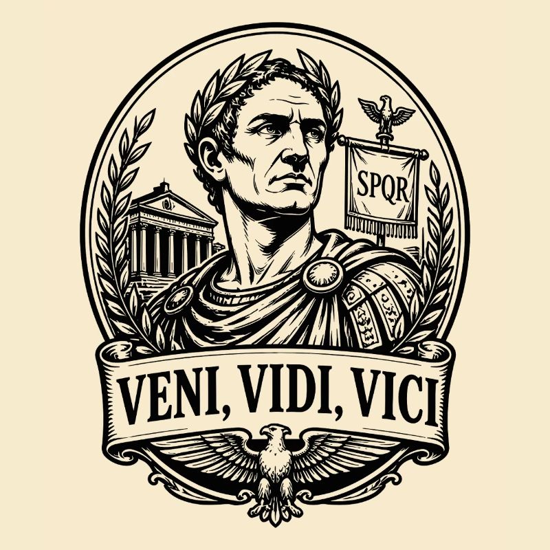 Caesar Veni Vidi Vici Rom Imperator Retro