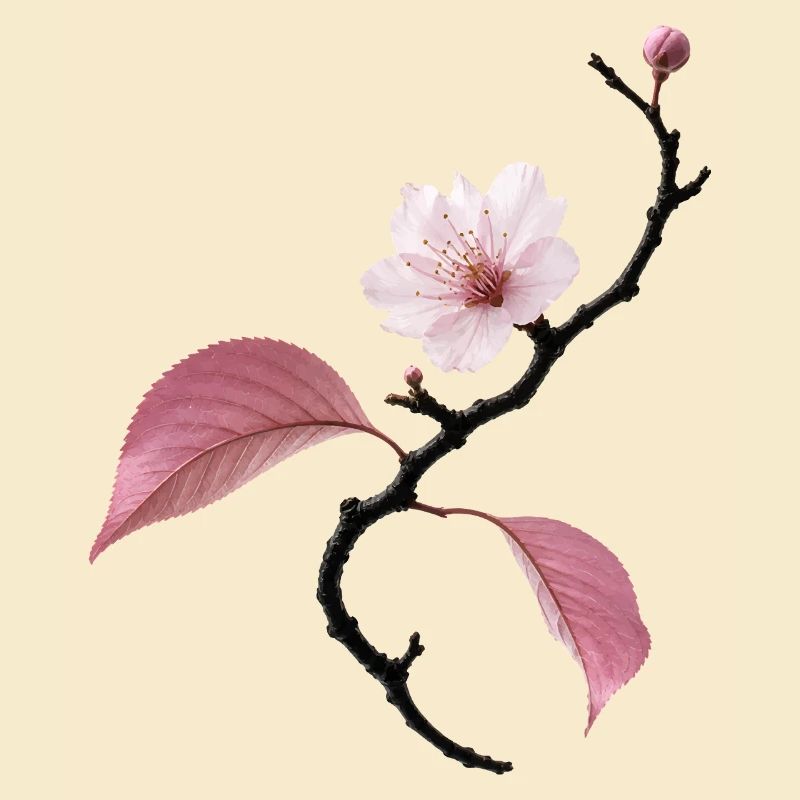 Fleurs délicates de cerisier dans le style ikebana