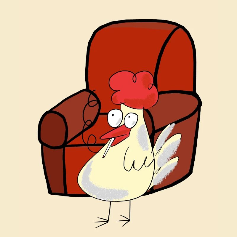 Feierabend Huhn Raucher Zigarette Pause