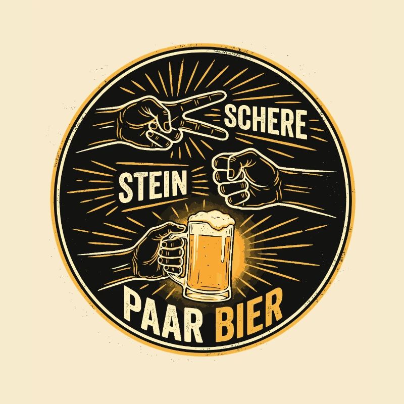 Schere Stein Bier German Beer Drinking Game 