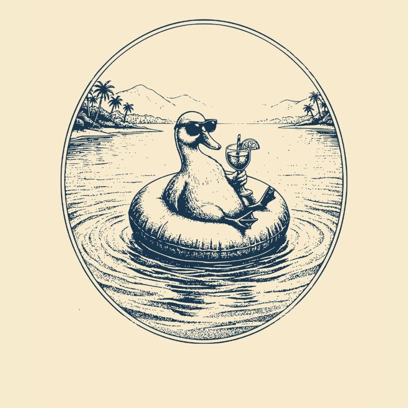 Canard avec cocktail