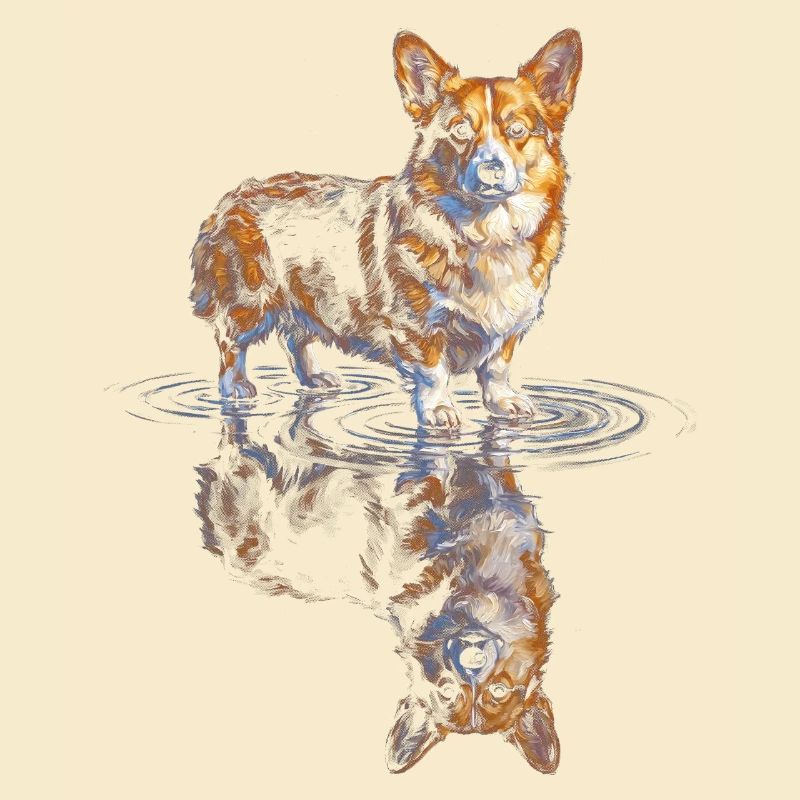 Water Reflex Corgi